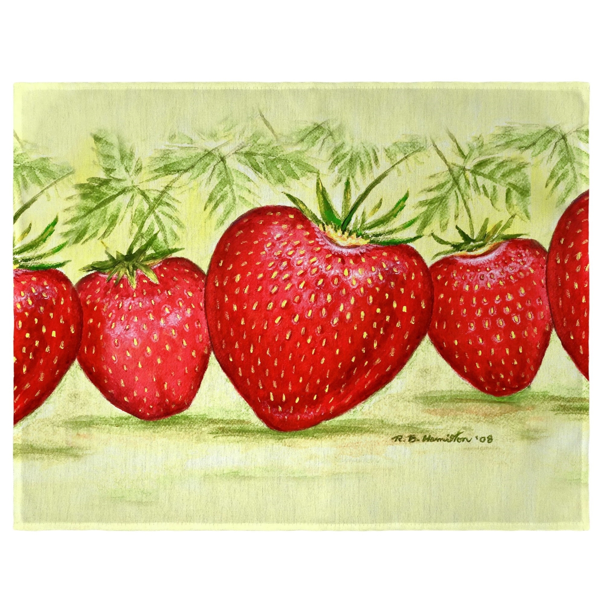 Picture of Betsy Drake PM1325 Strawberries Place Mat - 14 x 18 in. - Set of 4