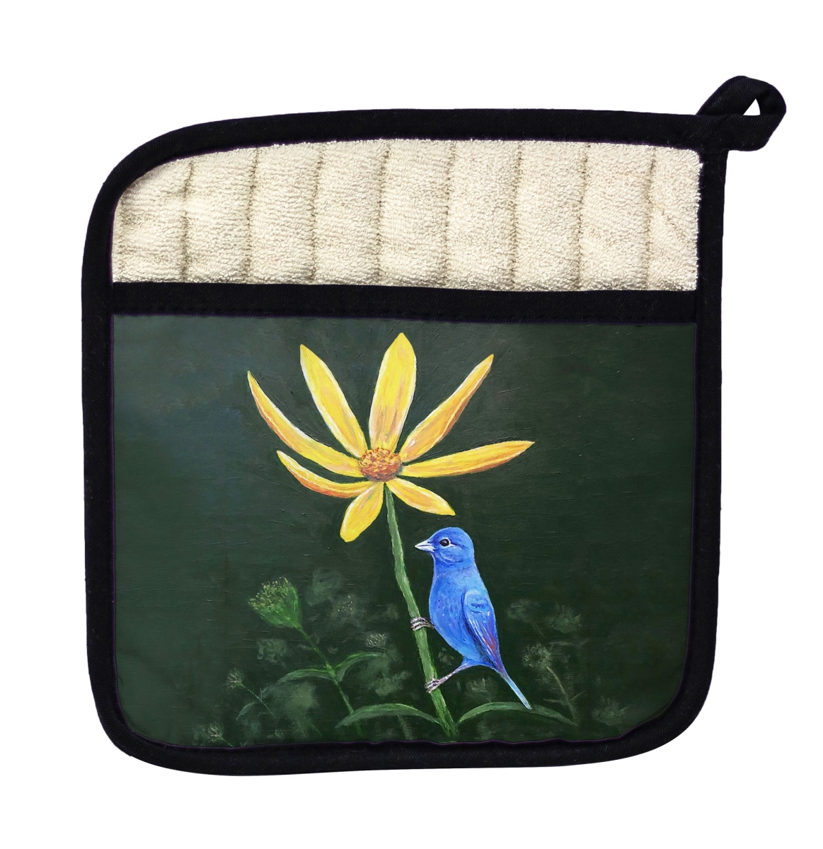 Picture of Betsy Drake PT1285 Indigo Bunting Pot Holder