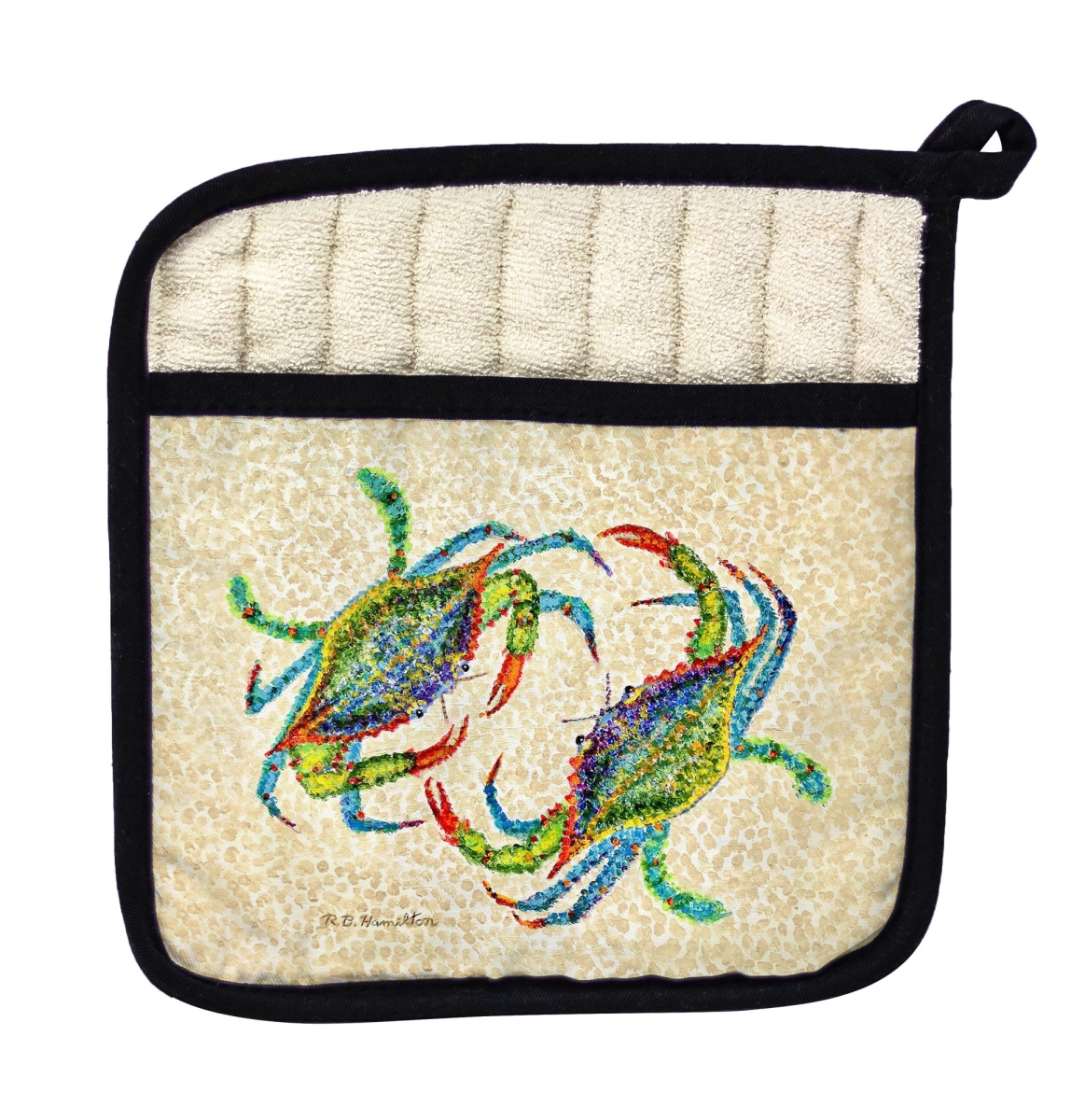Picture of Betsy Drake PT1321 Crab Dance Pot Holder