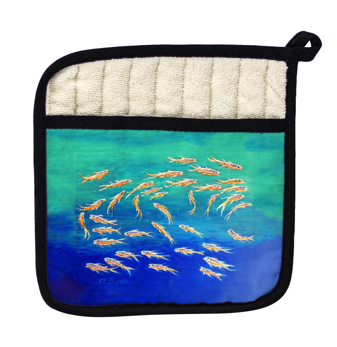 Picture of Betsy Drake PT1323 Schooling Fish Pot Holder