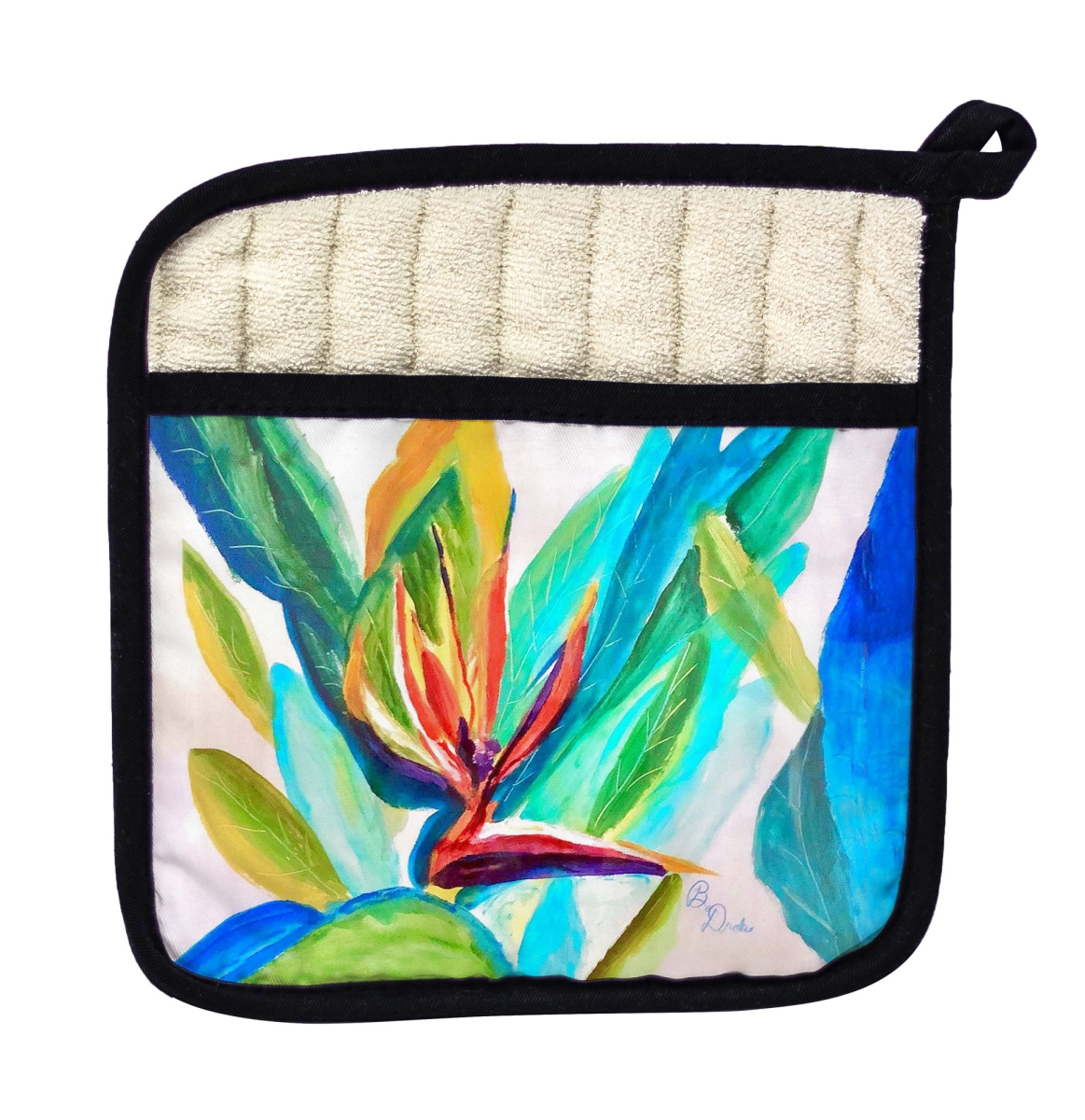 Picture of Betsy Drake PT1324 Bird of Paradise Pot Holder