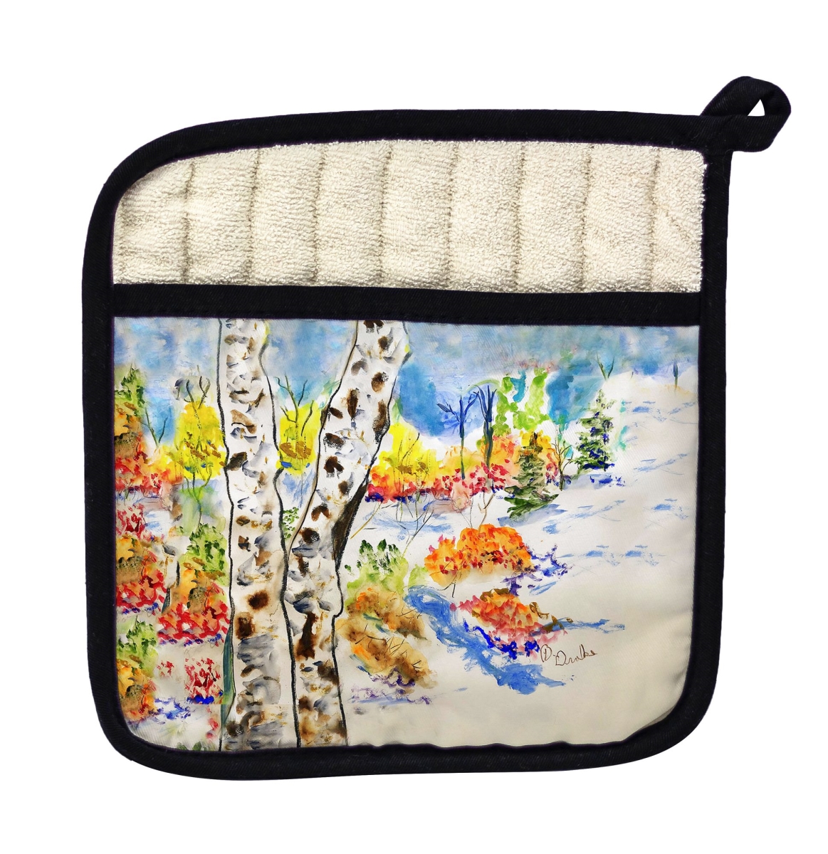 Picture of Betsy Drake PT1331 White Birch Pot Holder