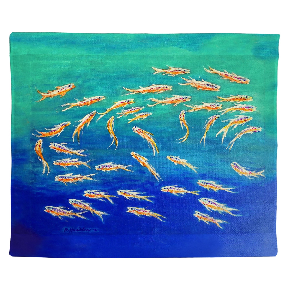 TP1323 Schooling Fish Outdoor Wall Hanging - 24 x 30 in.