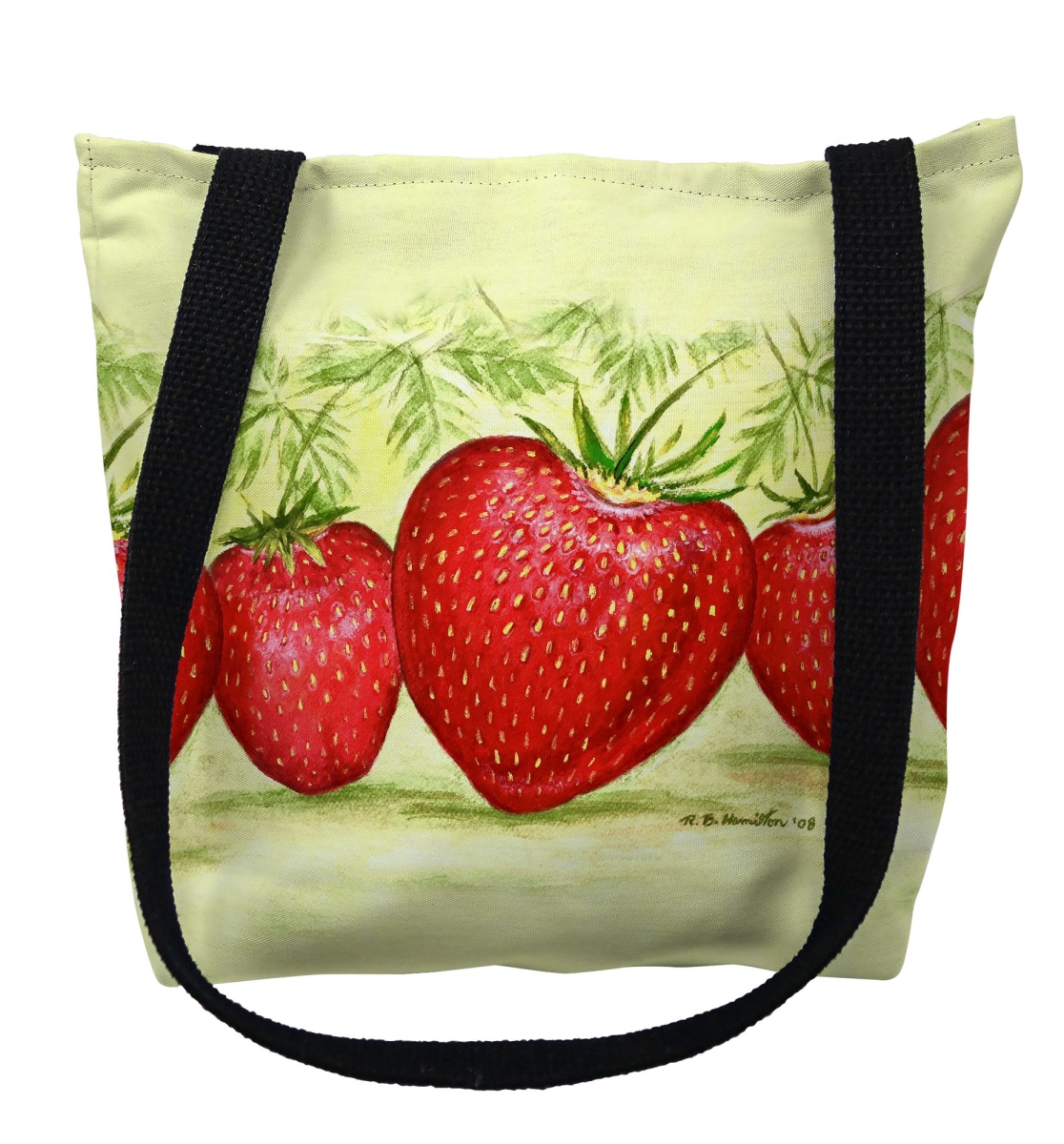 TY1325M Strawberries Medium Tote Bag - 16 x 16 in.