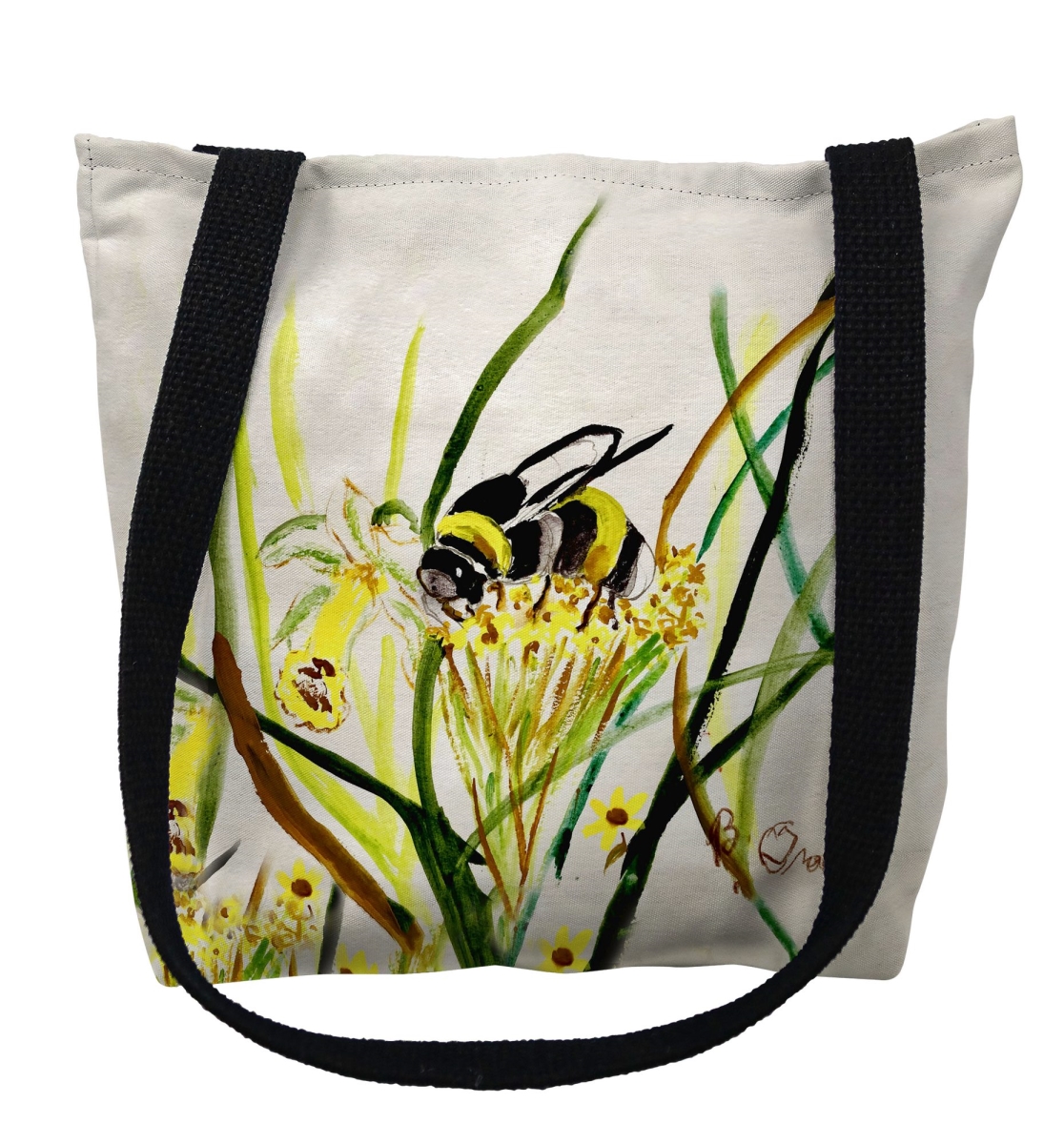 TY1326S Bee & Flower Small Tote Bag - 13 x 13 in.