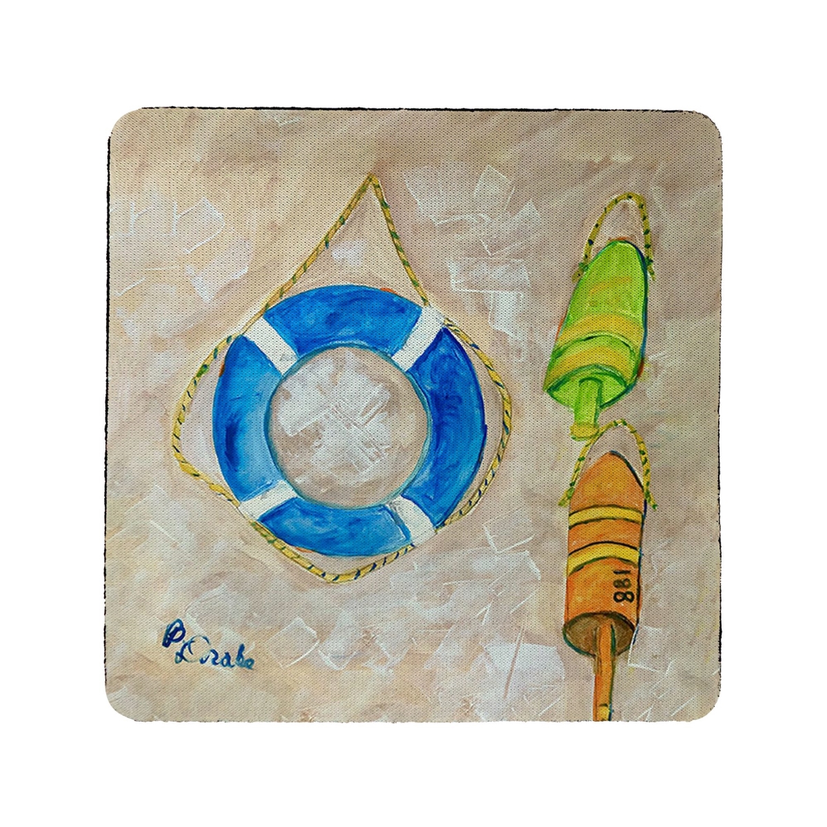 Picture of Betsy Drake CT1480 Life Preserver Coaster - Set of 4