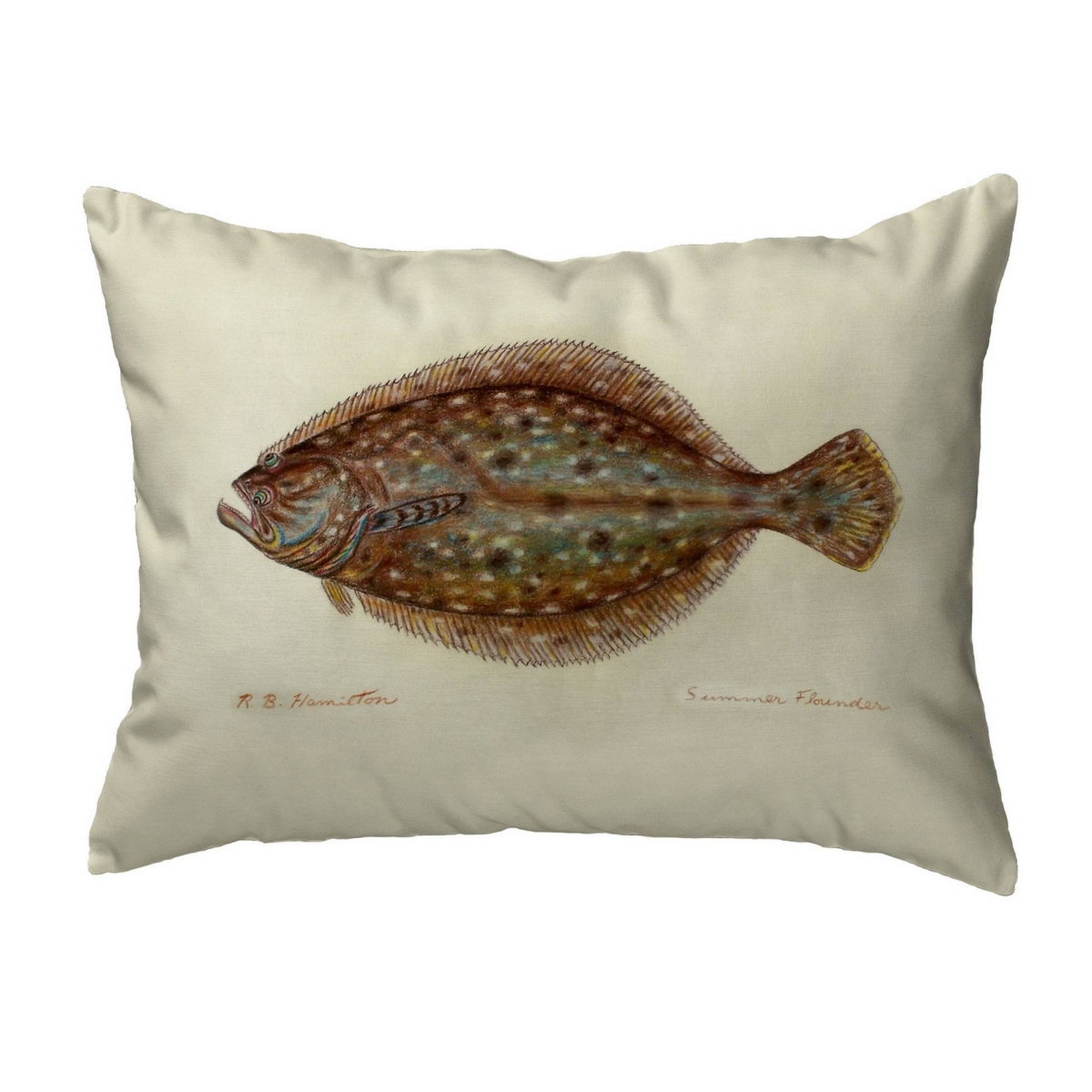 KS014L Flounder Small No-Cord Pillow - 11 x 14 in.