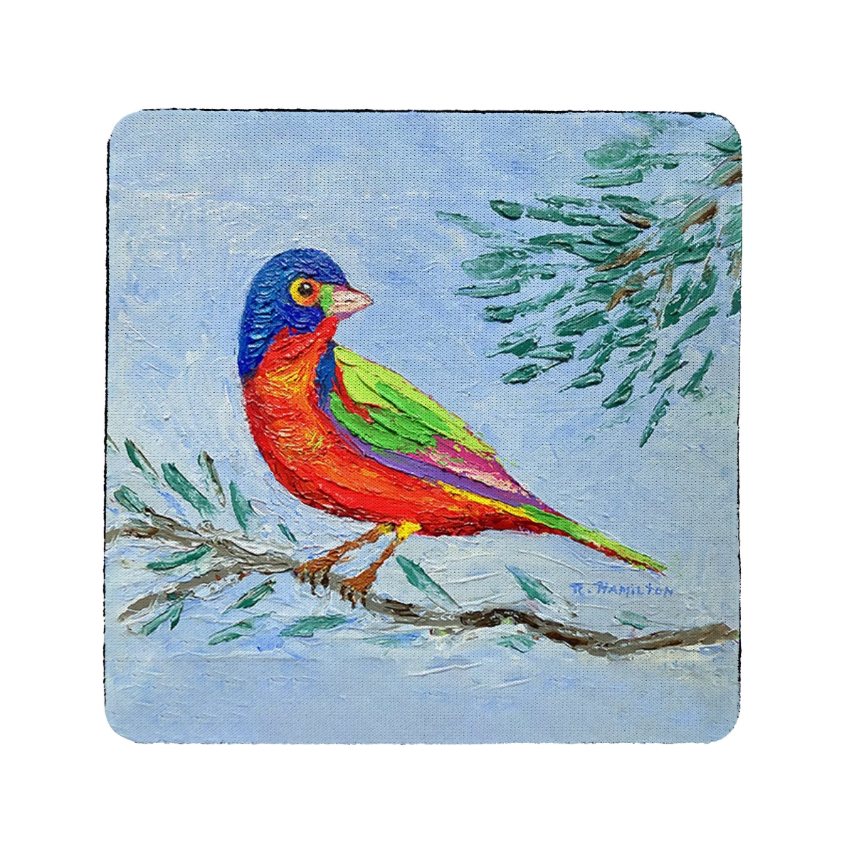 Picture of Betsy Drake CT1449 Palette Painted Bunting Coaster - Set of 4