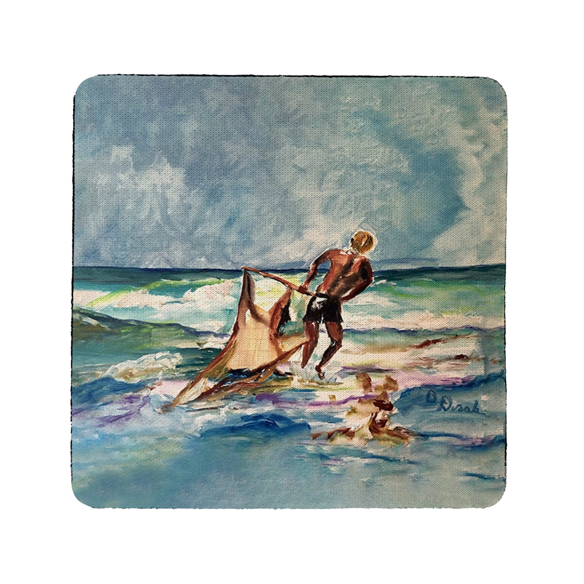 Picture of Betsy Drake CT1452 Net Fishing Coaster - Set of 4