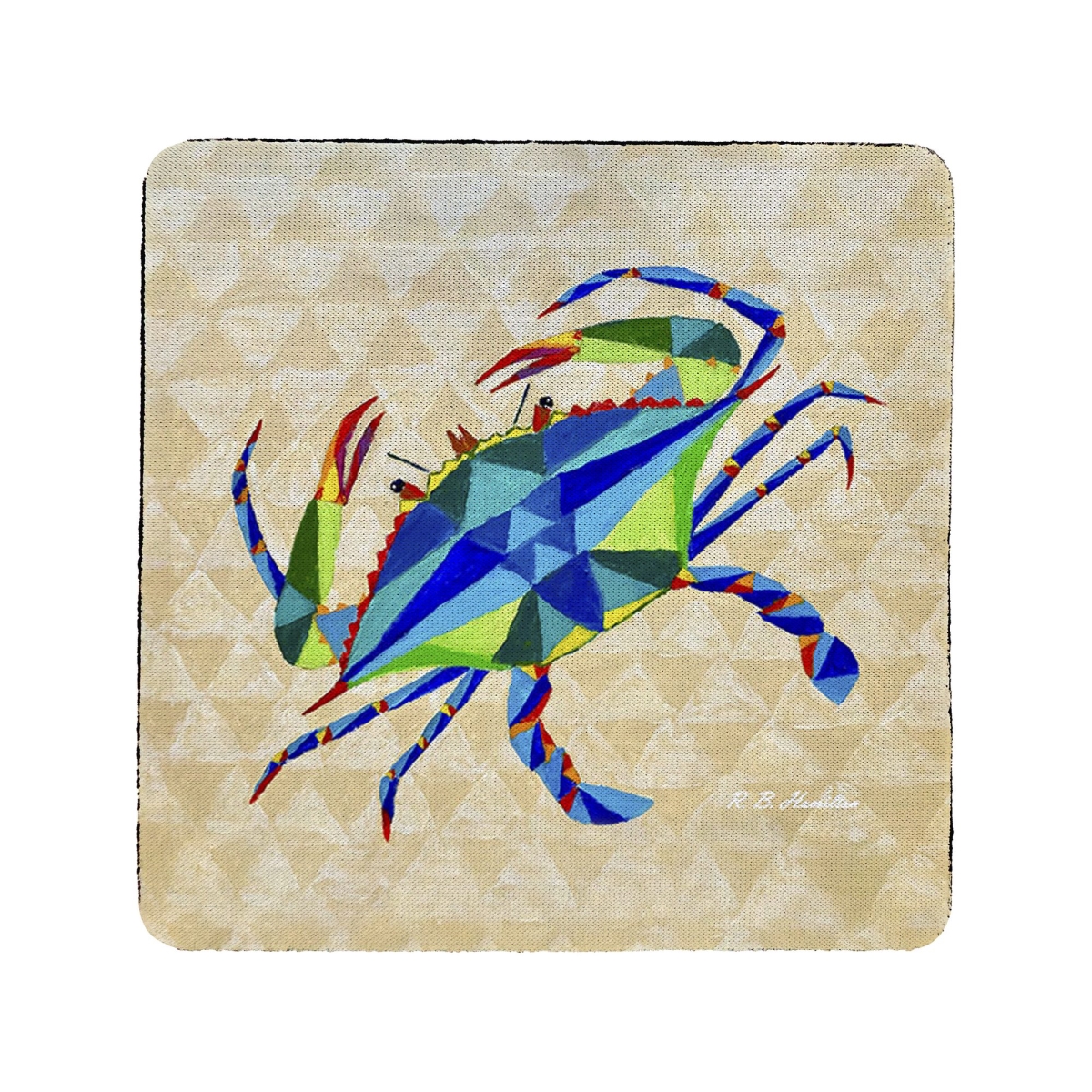 Picture of Betsy Drake CT1463 Geometric Crab Coaster - Set of 4