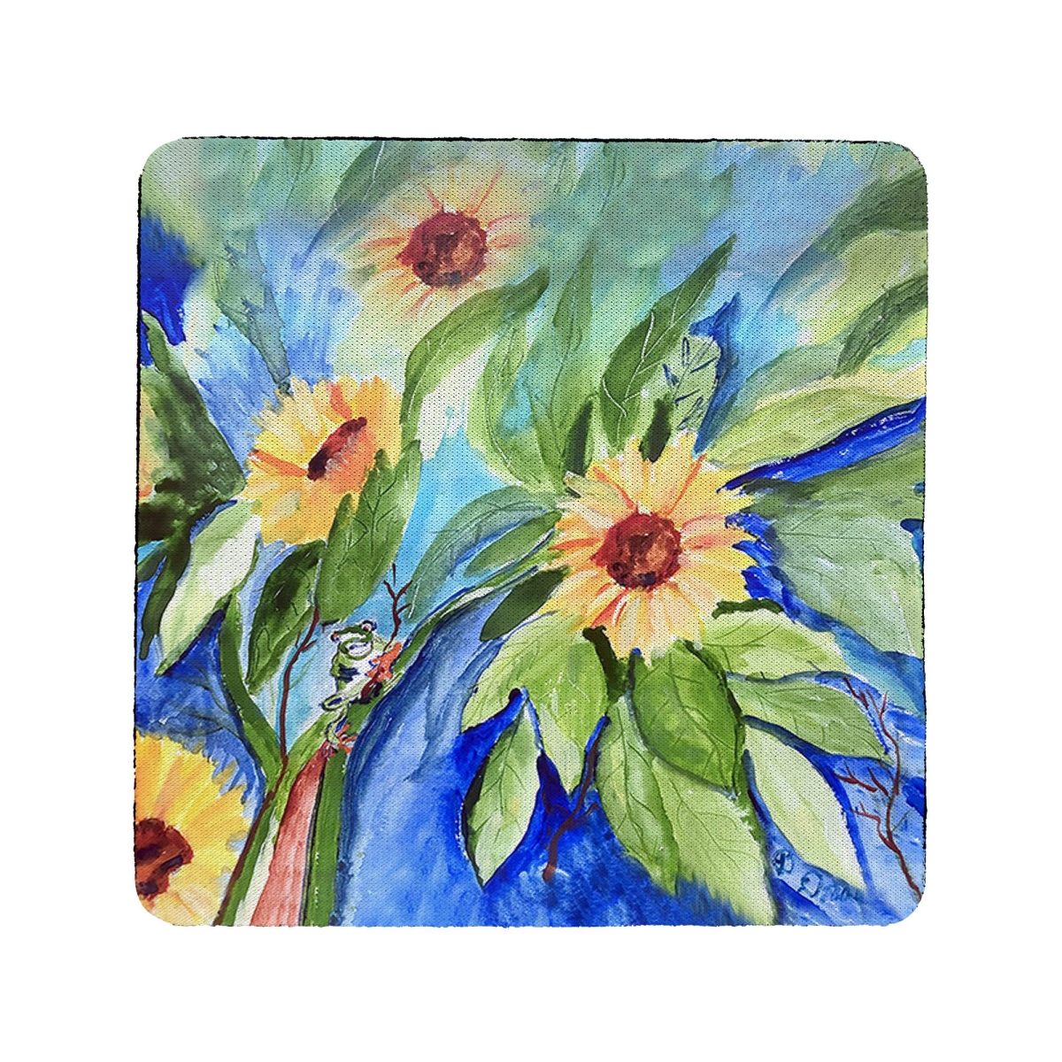 Picture of Betsy Drake CT1488 Sunflower & Frog Coaster - Set of 4