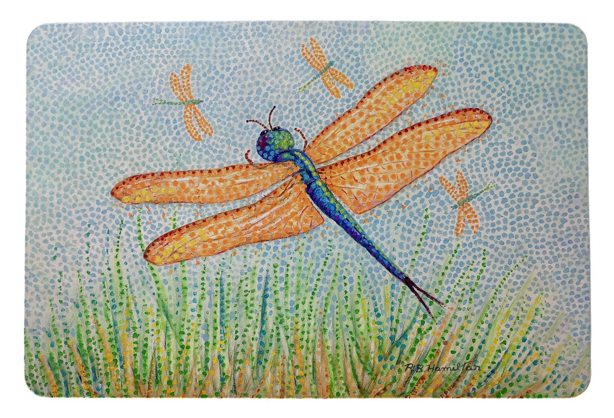 DM1485 Pointillist Dragonfly Door Mat - 18 x 26 in.