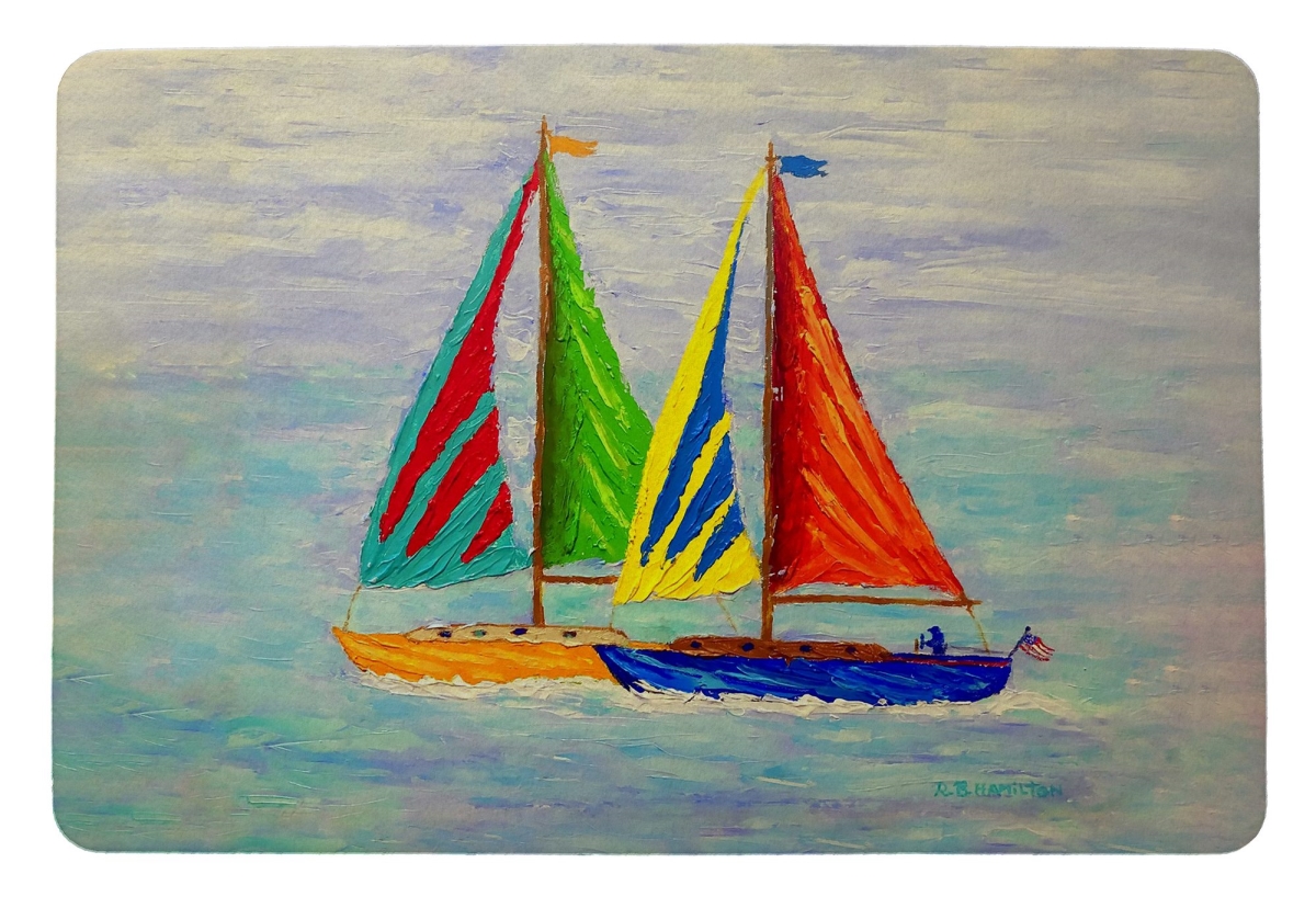 DM1496 Sailboat Race Door Mat - 18 x 26 in.
