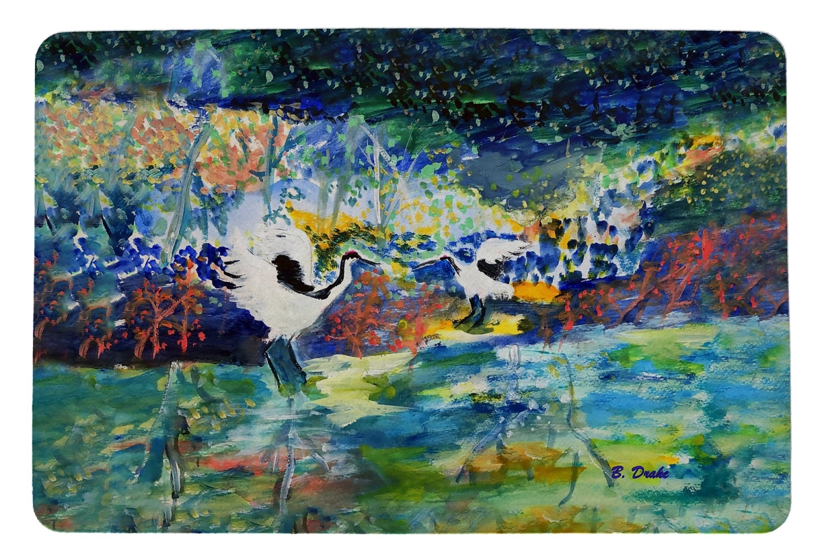 DM1500 Colorful Cranes Door Mat - 18 x 26 in.