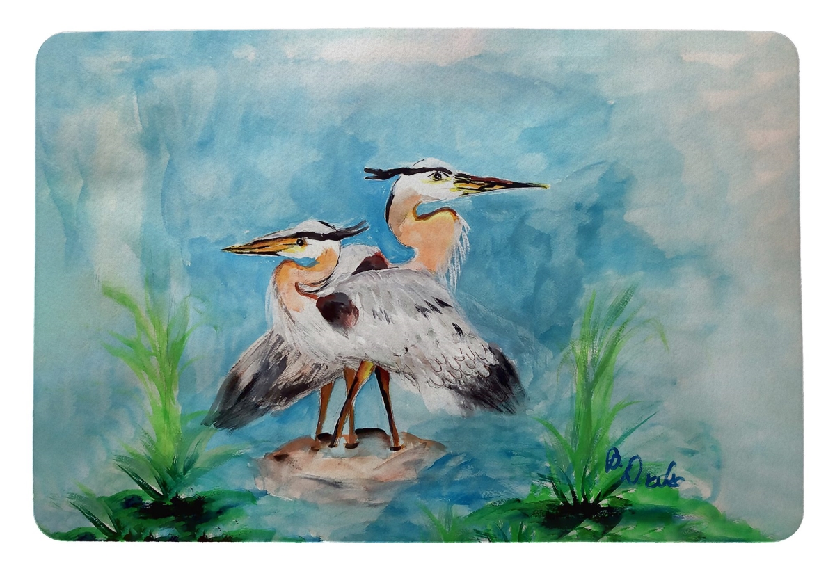 DM1506 Mr & Mrs Blue Heron Door Mat - 18 x 26 in.