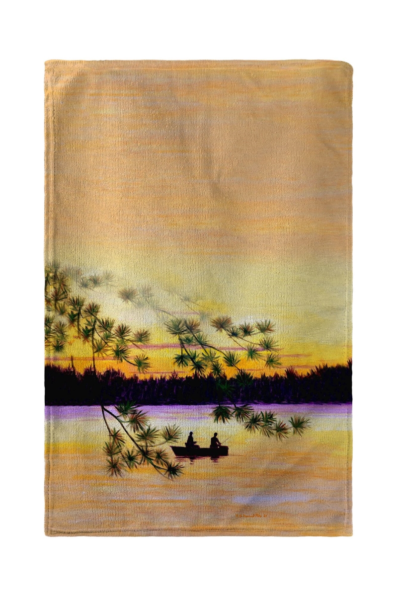 Picture of Betsy Drake KT1261 Sunset Fishing Kitchen Towel - 16 x 25 in.