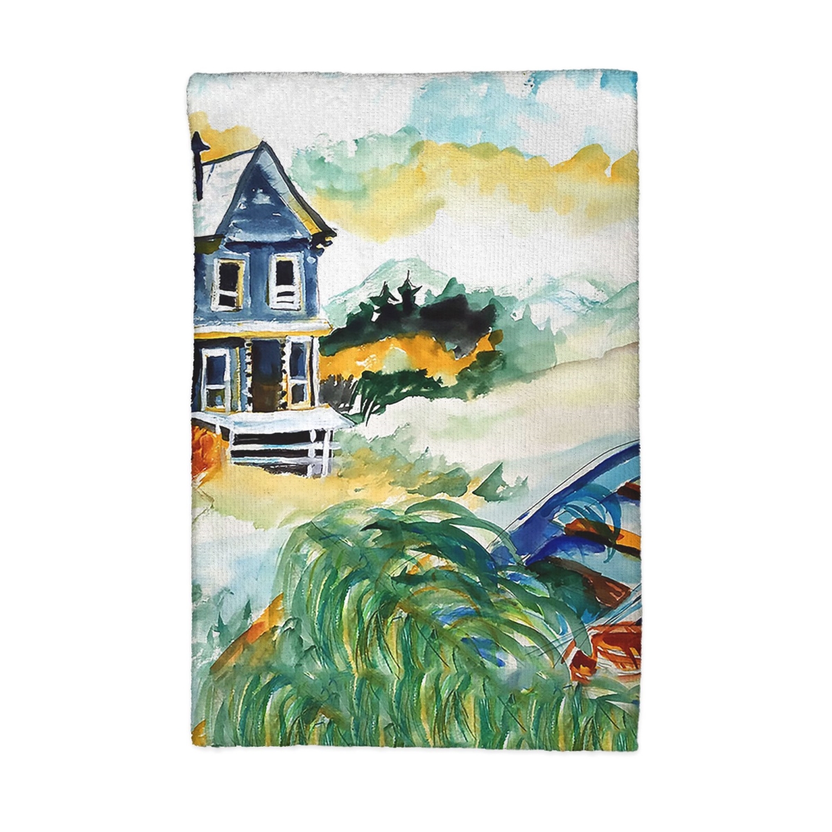 Picture of Betsy Drake KT1517 House & Boat Kitchen Towel - 16 x 25 in.