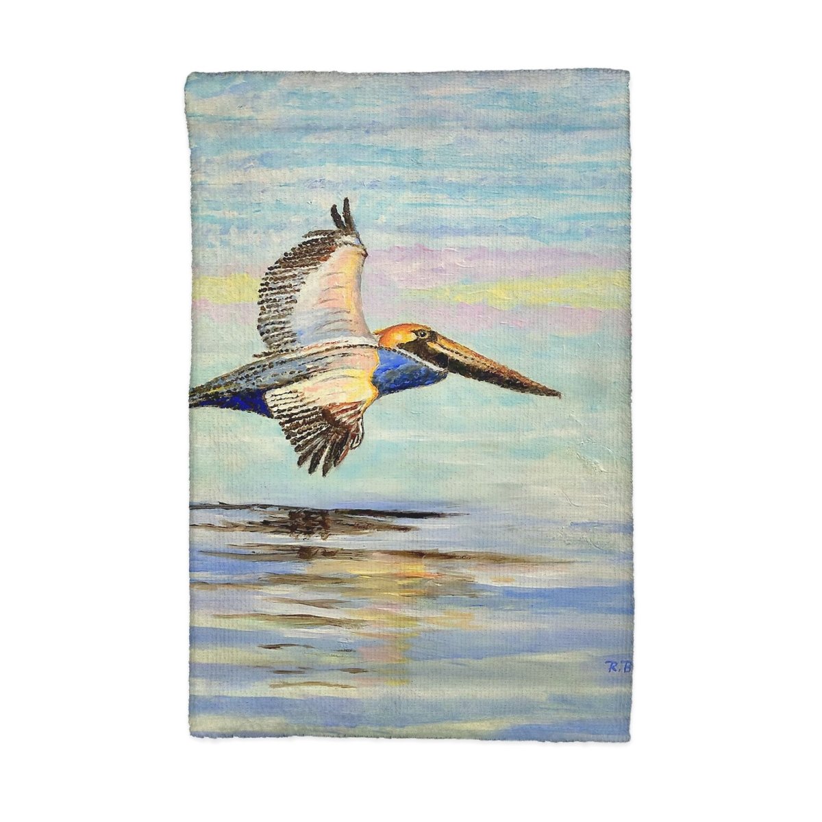 Picture of Betsy Drake KT1518 Gliding Pelican Kitchen Towel - 16 x 25 in.