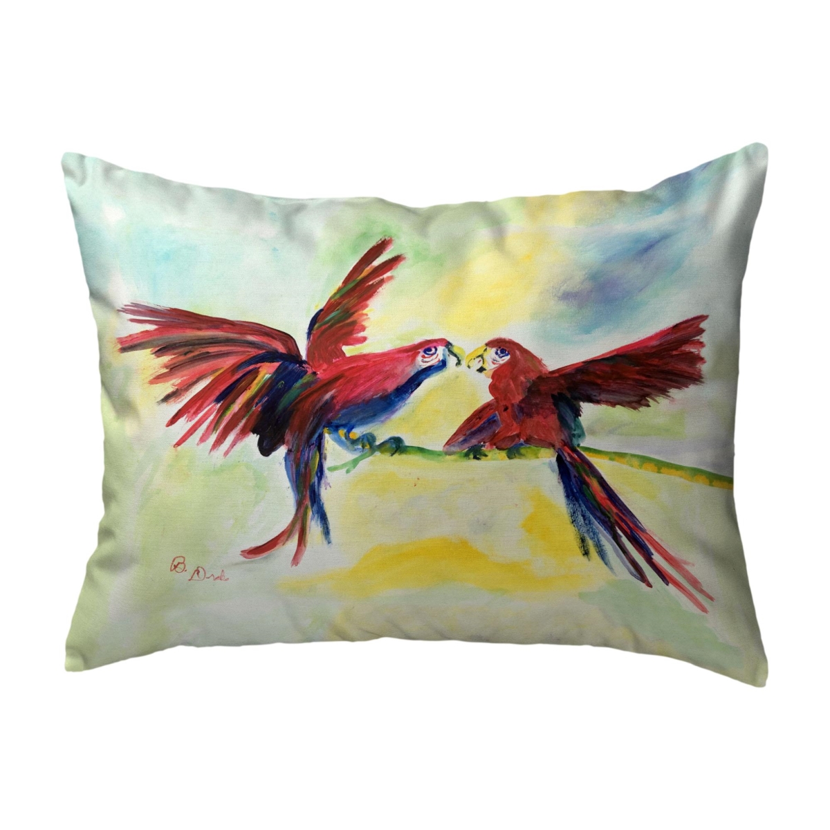 NC1275 Parrot Gossip No Cord Pillow - 16 x 20 in.
