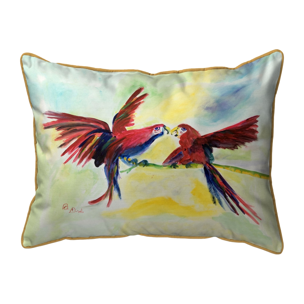 ZP1275 Parrot Gossip Extra Large Zippered Pillow - 20 x 24 in.