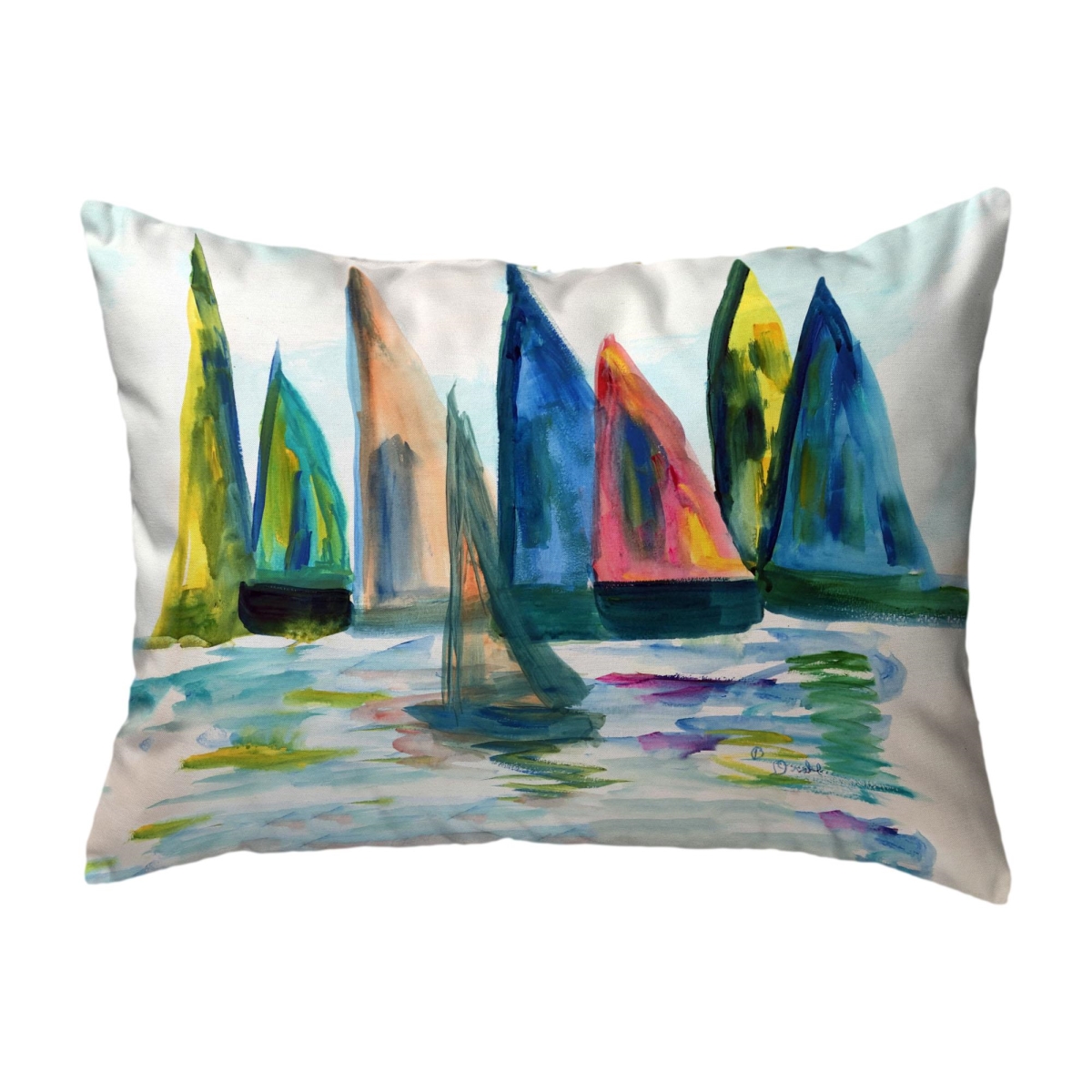 Sail with The Crowd Small Noncorded Pillow - 11 x 14 in.