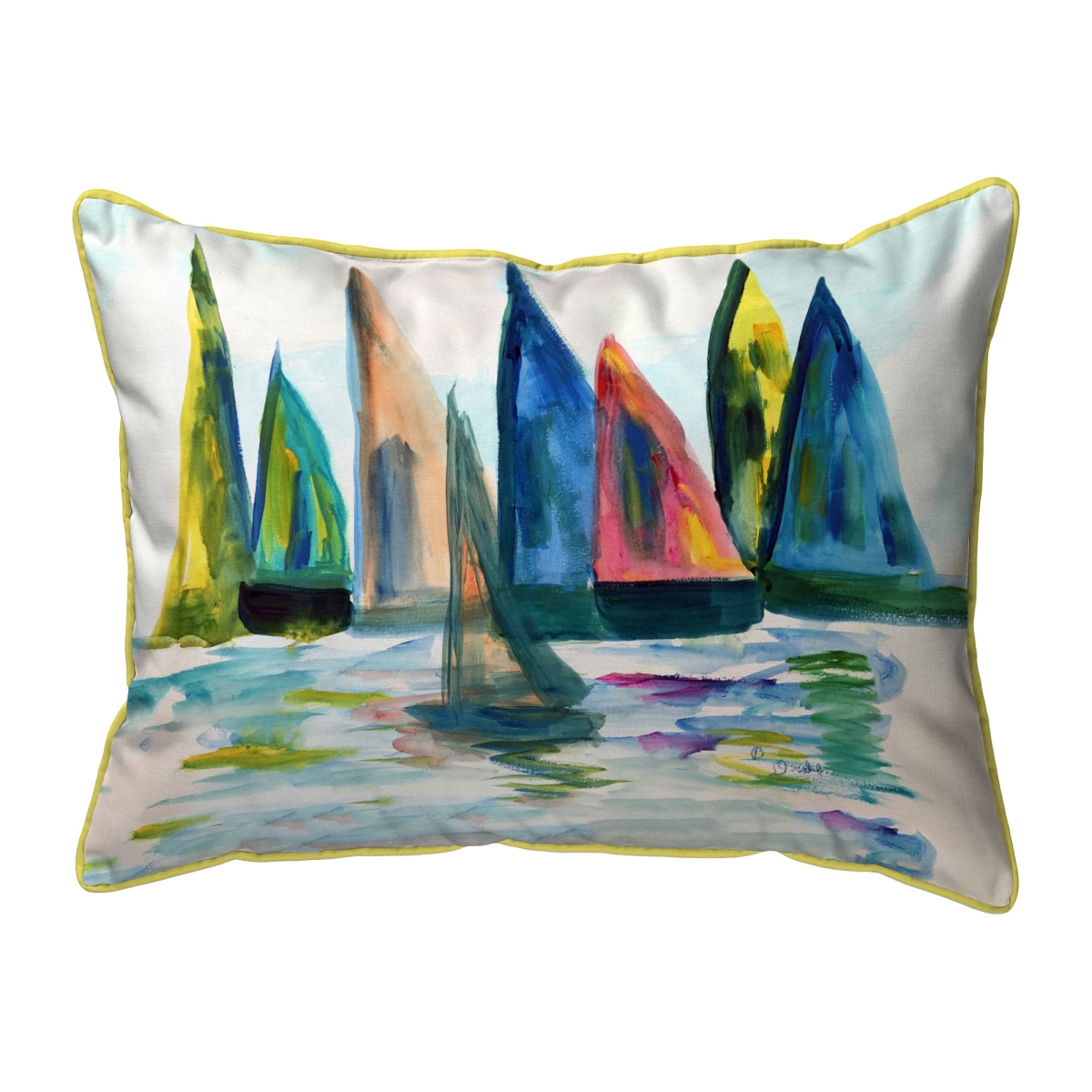 Sail with The Crowd Extra Large Zippered Pillow - 20 x 24 in.