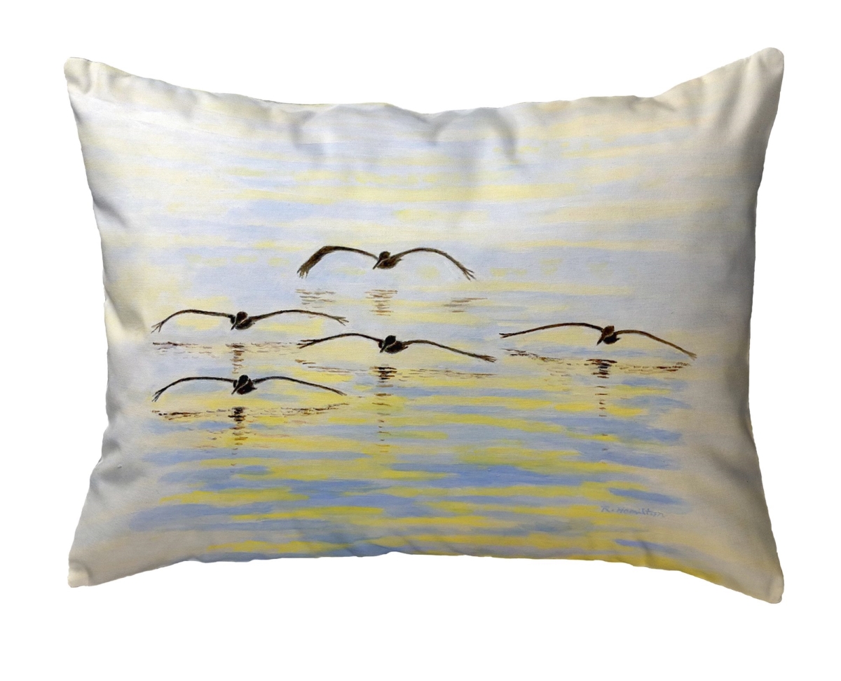 Cruising Pelicans Small Noncorded Pillow - 11 x 14 in.