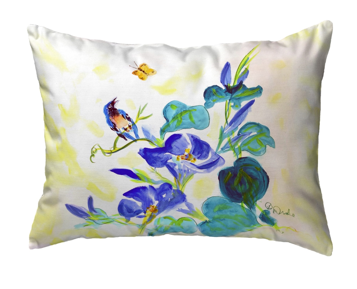 KS1479 Blue Morning Glories Small Noncorded Pillow - 11 x 14 in.