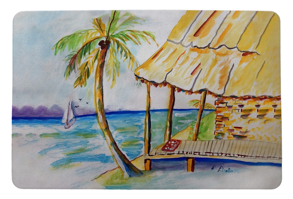 DM1530 Palms & Hut Door Mat - 18 x 26 in.