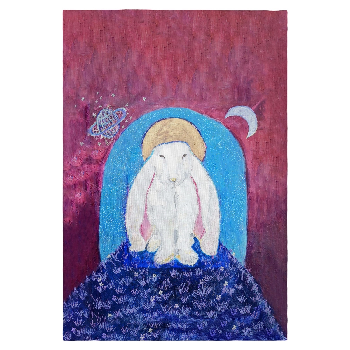 Night Bunny Guest Towel - 20 x 20 in.