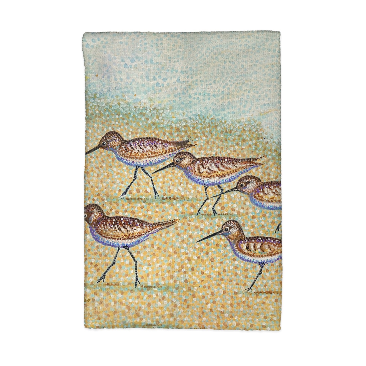 Picture of Betsy Drake KT1450 Pointillist Sanderlings Kitchen Towel - 16 x 25 in.