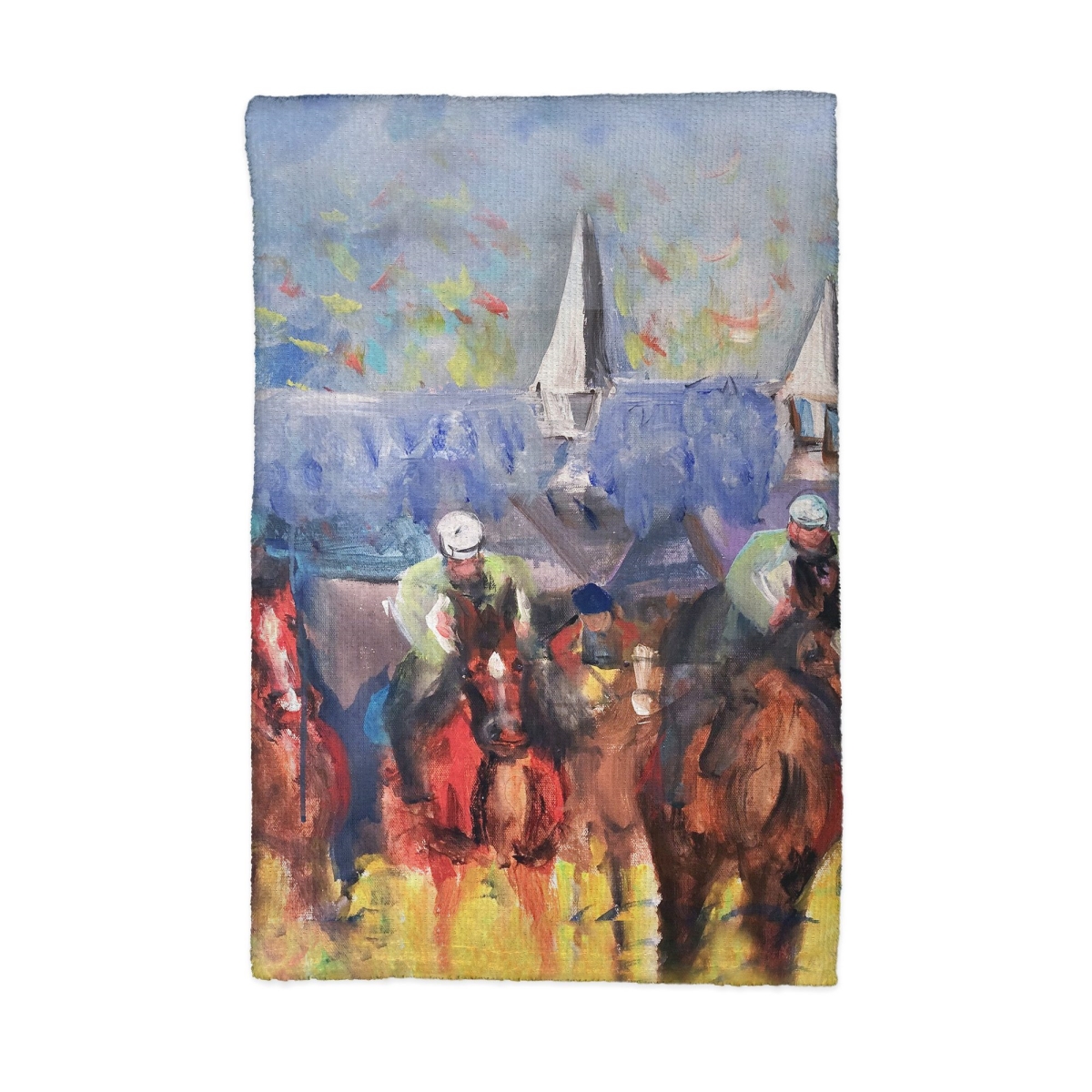 Picture of Betsy Drake KT1453 Horse Steeplechase Kitchen Towel - 16 x 25 in.