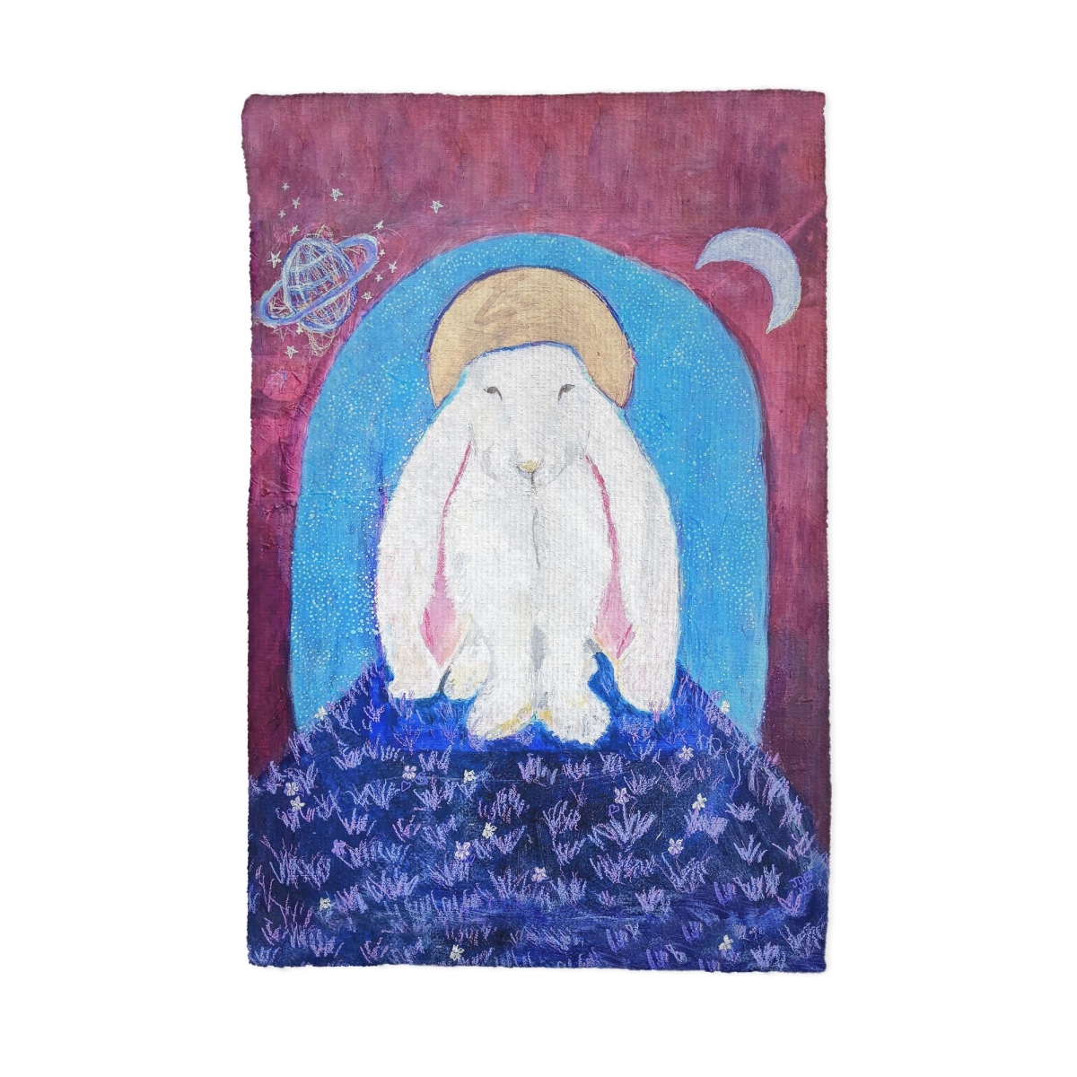 Picture of Betsy Drake KT1455 Night Bunny Kitchen Towel - 16 x 25 in.