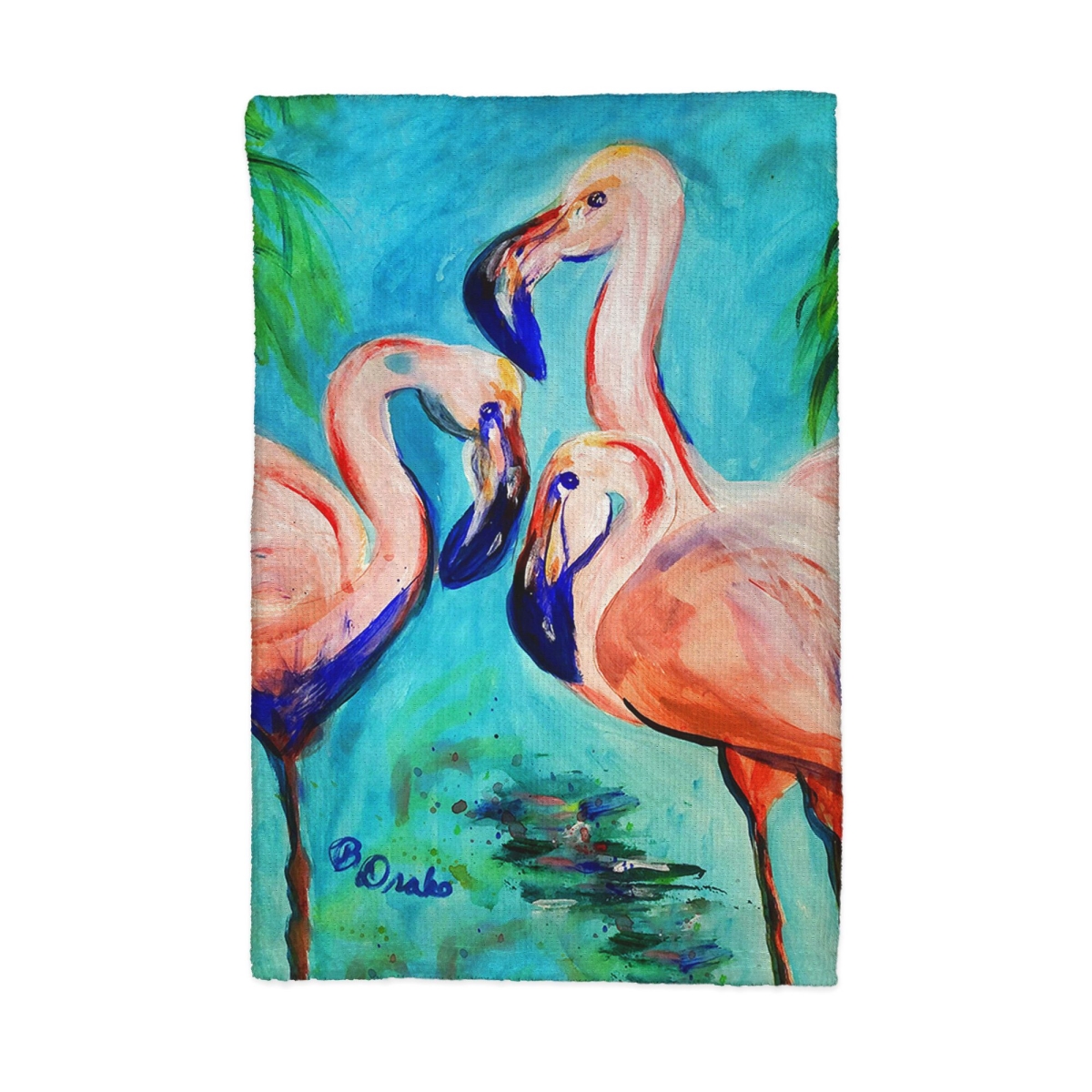 Picture of Betsy Drake KT1458 Betsys Flamingo IV Kitchen Towel - 16 x 25 in.