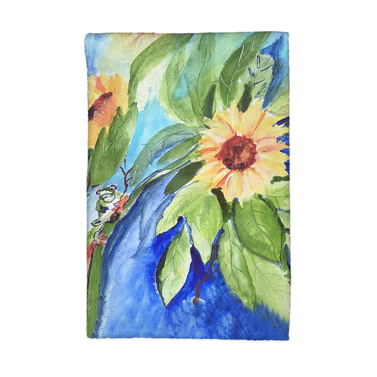 Picture of Betsy Drake KT1488 Sunflower & Frog Kitchen Towel - 16 x 25 in.