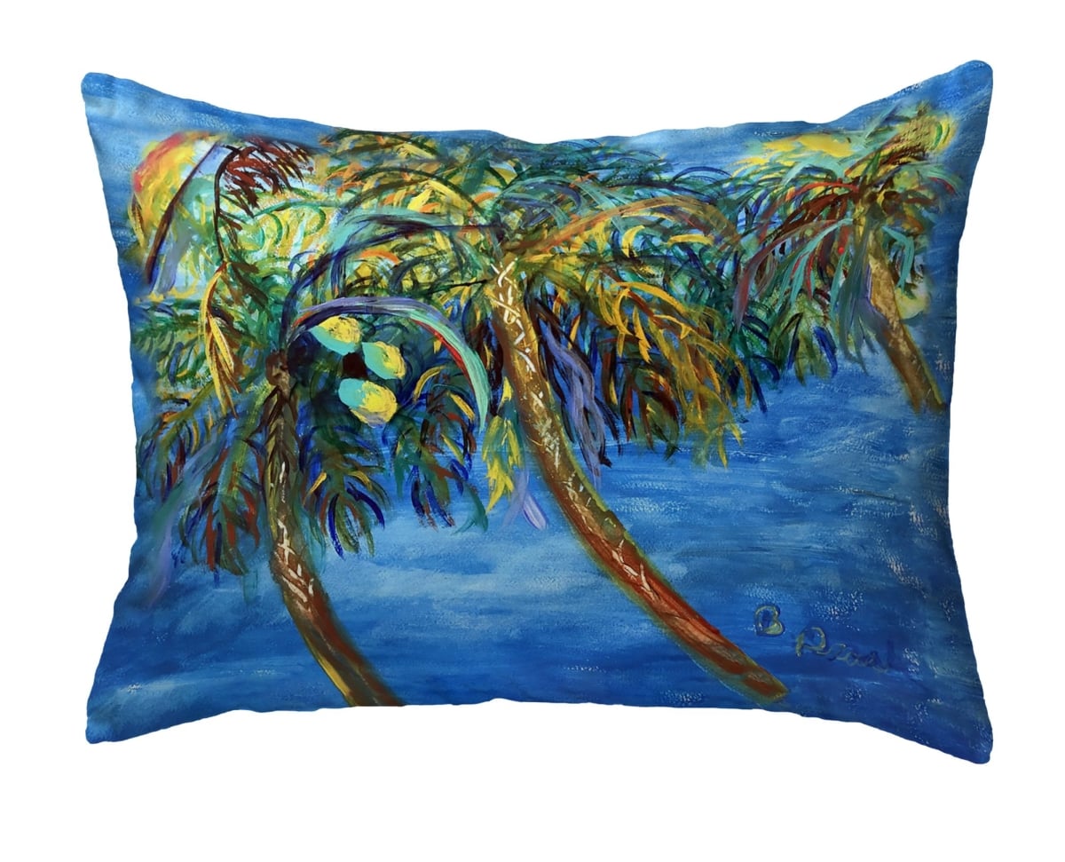 Midnight Palms No Cord Pillow - 16 x 20 in.
