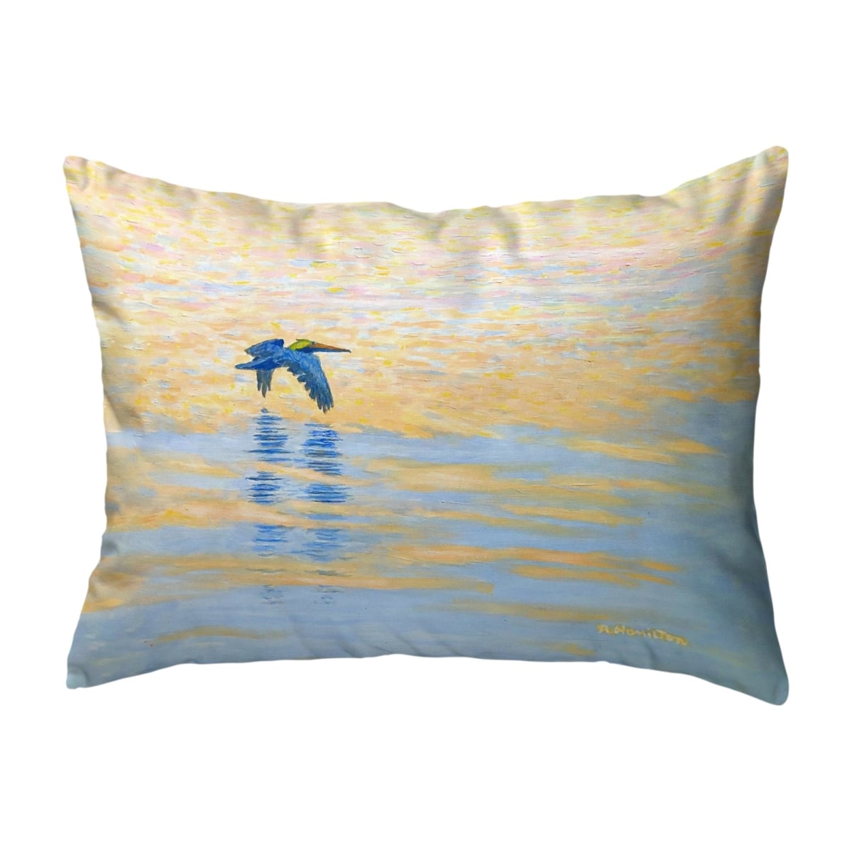 Evening Pelican No Cord Pillow - 16 x 20 in.