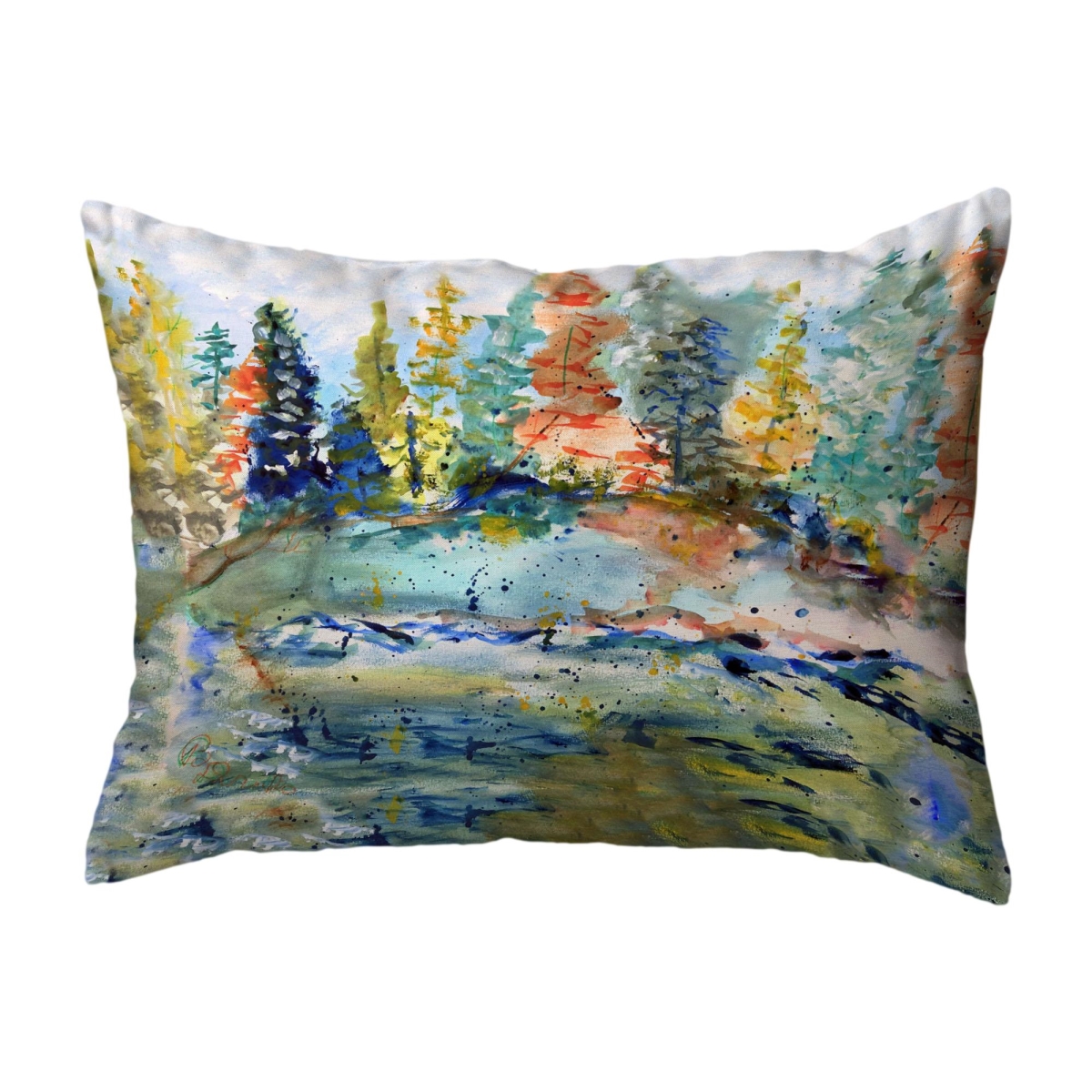 Turtle & Tiger Swallowtail Butterfly Small Noncorded Pillow - 11 x 14 in.