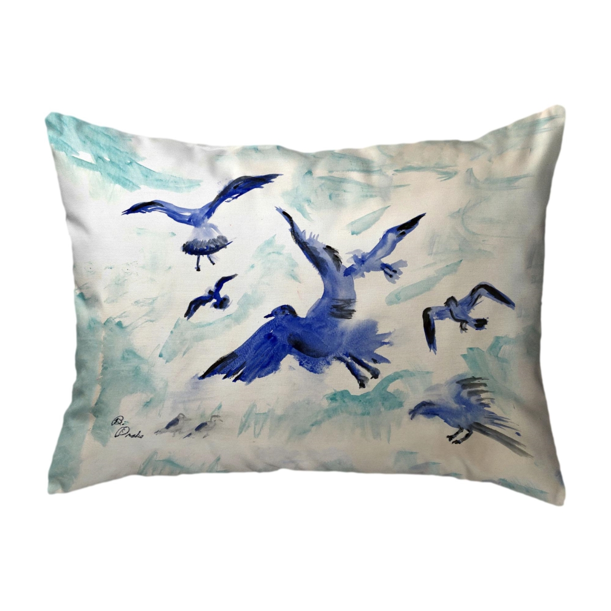 NC1282 16 x 20 in. Flocking Gulls No Cord Pillow