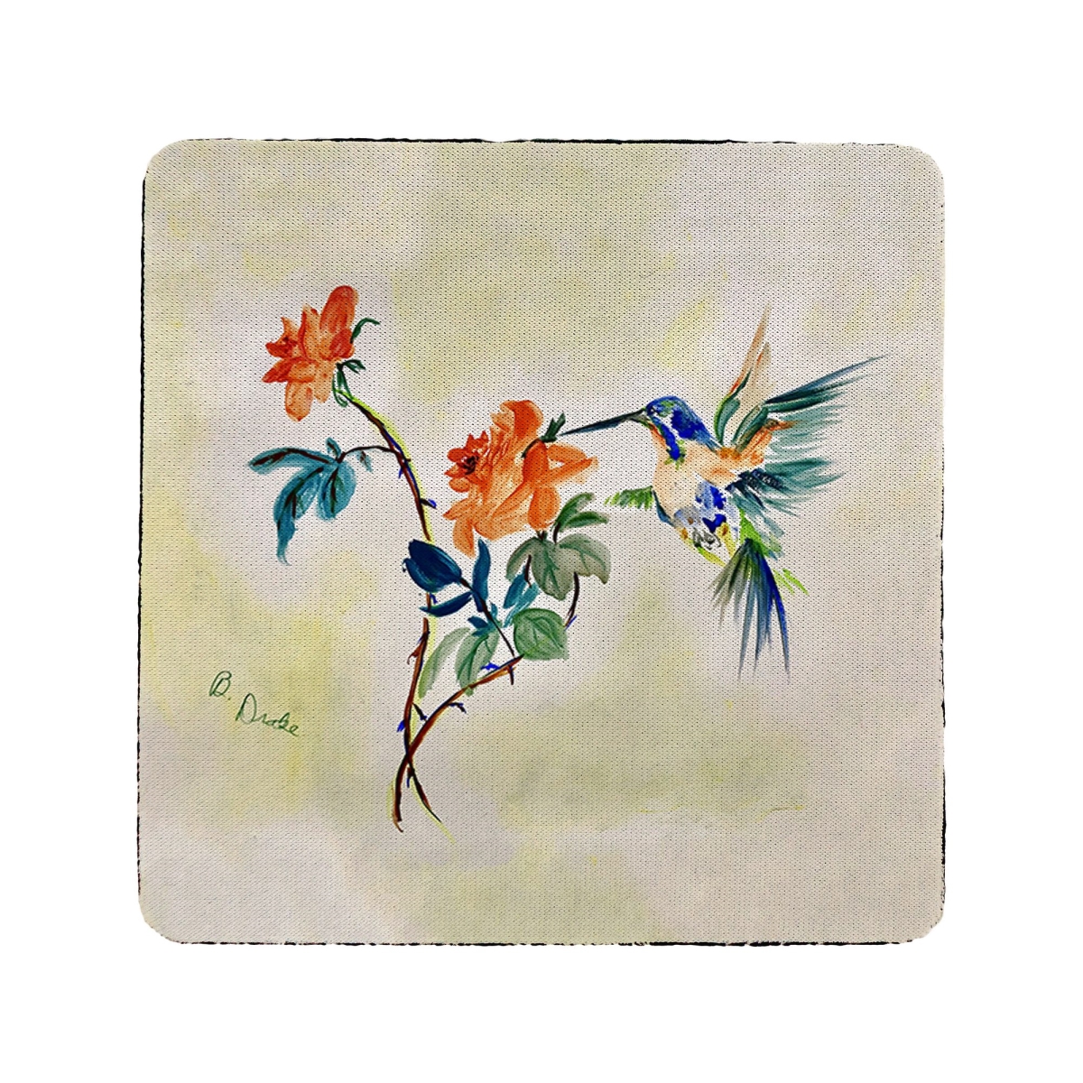 Picture of Betsy Drake CT1295 Hummingbird & Rose Coaster, Set of 4