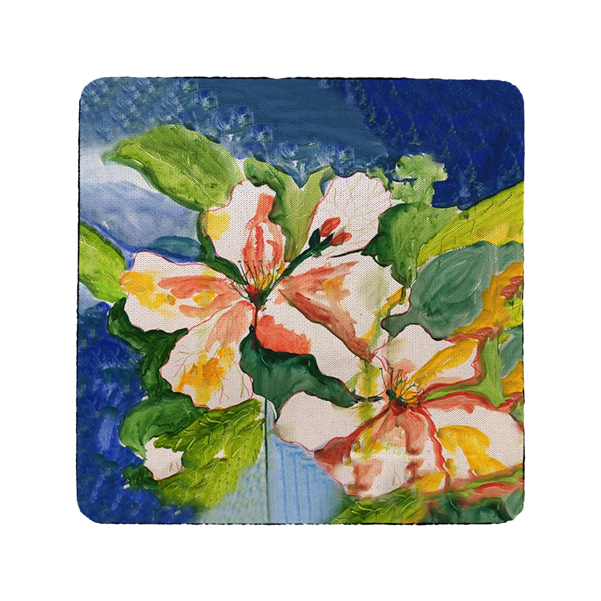 Picture of Betsy Drake CT1294 White Hibiscus Coaster, Set of 4