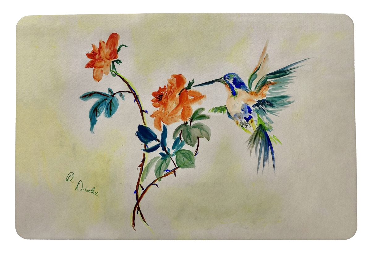 DM1295 18 x 26 in. Hummingbird & Rose Door Mat