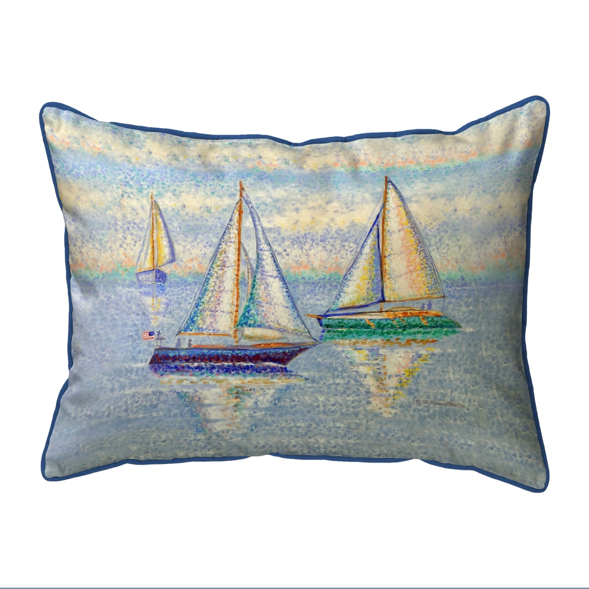 ZP1287 20 x 24 in. Sailing by Extra Large Zippered Pillow