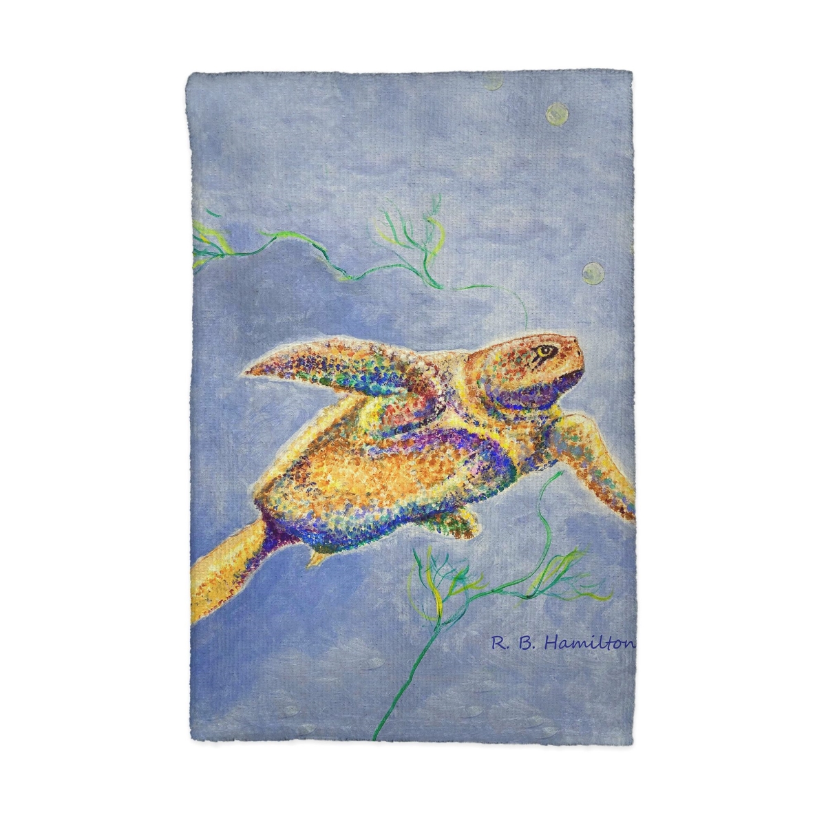 Picture of Betsy Drake KT1290 16 x 25 in. Pointillist Sea Turtle Kitchen Towel