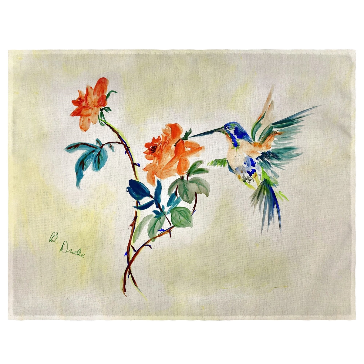 Picture of Betsy Drake PM1295 14 x 18 in. Hummingbird & Rose Place Mat, Set of 4