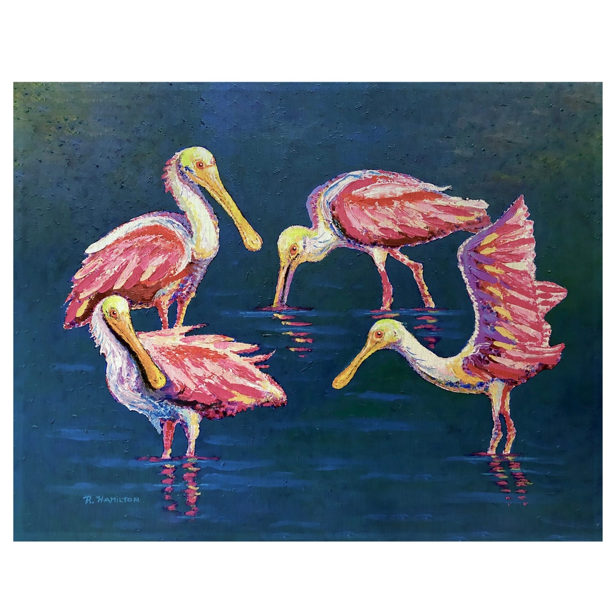 Picture of Betsy Drake PM1448 14 x 18 in. Spoonbill Gathering Place Mat, Set of 4