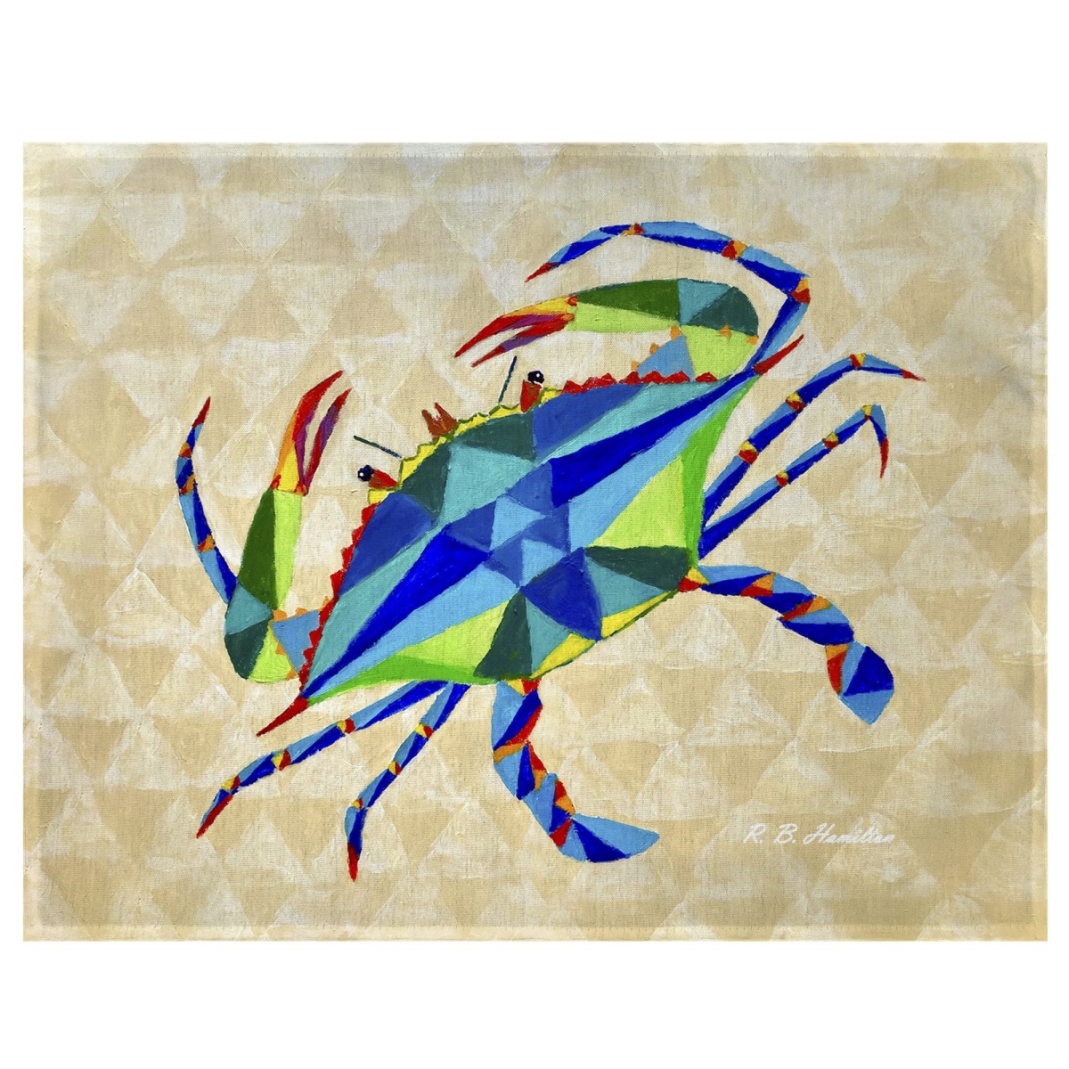 Picture of Betsy Drake PM1463 14 x 18 in. Geometric Crab Place Mat, Set of 4