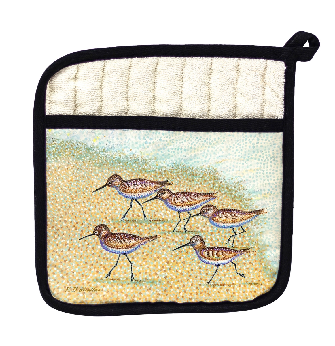 Picture of Betsy Drake PT1450 Pointillist Sanderlings Pot Holder