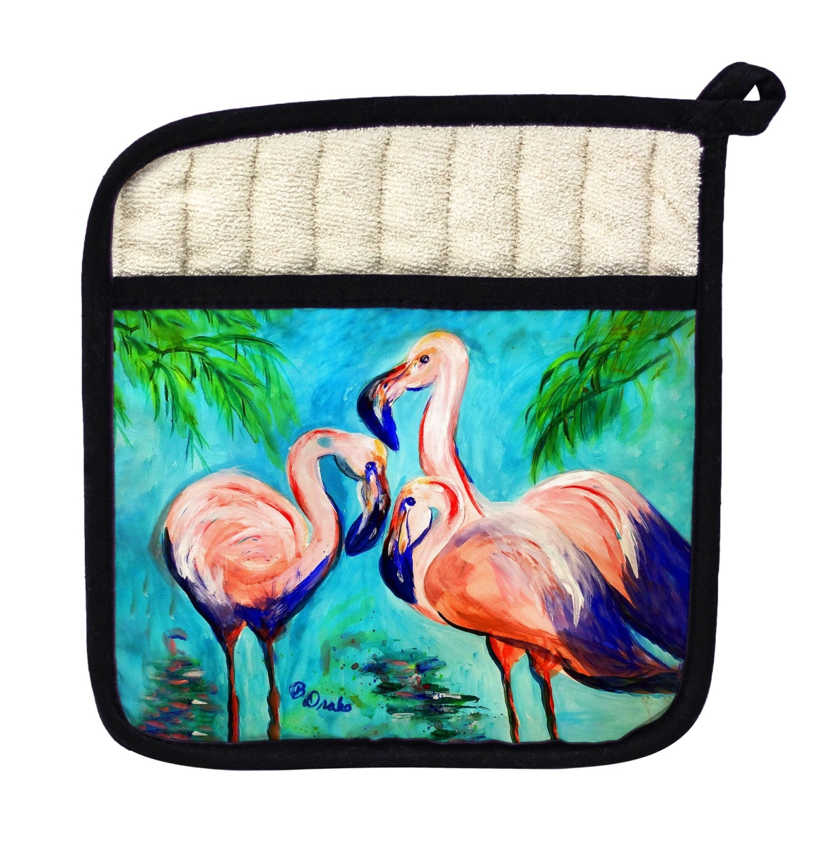 Picture of Betsy Drake PT1458 Betsys Flamingo IV Pot Holder