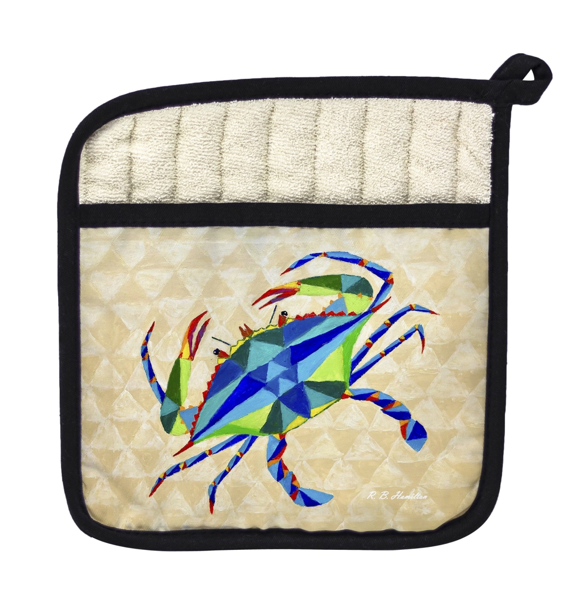Picture of Betsy Drake PT1463 Geometric Crab Pot Holder